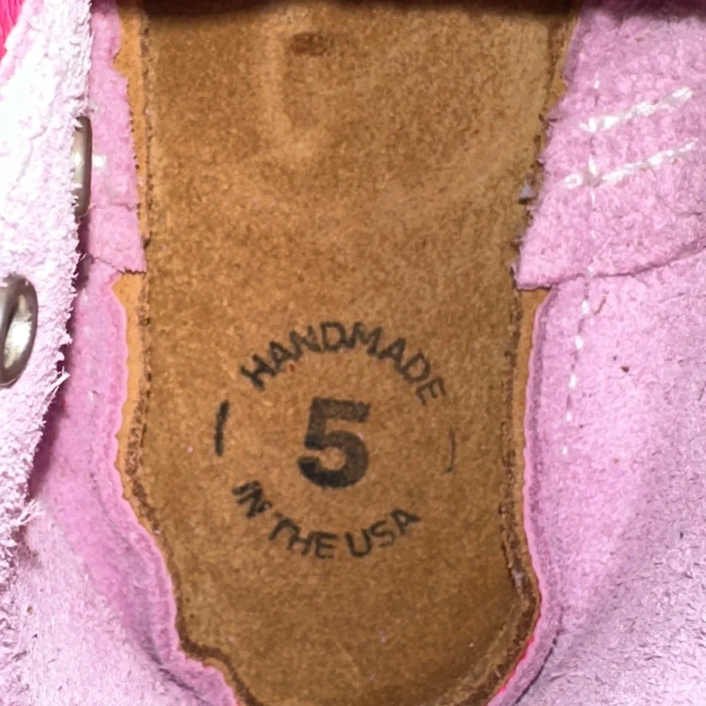MON PETIT unisex The Oxford Shocking Pink Soft Leather Shoes